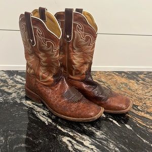 Tony Lama Ostrich cowboy boots Size 10 1/2 D